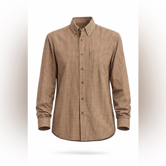 Columbia Other - Columbia Long Sleeve Plaid Button Up Shirt Burnt Orange​​​​​​ Sz Small​